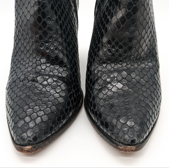 Cole Haan Grand.os Snakeskin Leather Boots Black Women's Size 6. - Picture 3 of 10